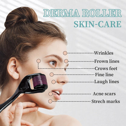 Micro Needling 540 Roller Derma Roller Professional Titanium Dermaroller 0.2/0.25/0.3Mm Hair Regrowth Beard Growth Treatment
